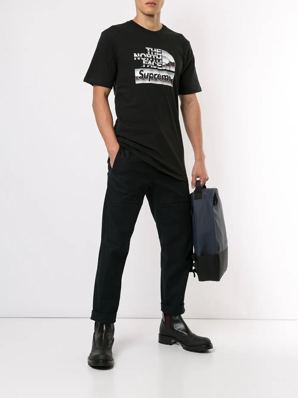 Supreme tnf metallic logo T-shirt